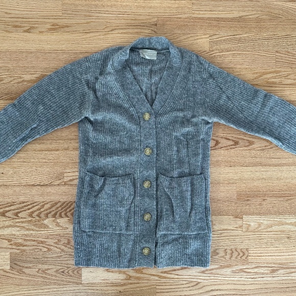Everlane: The Oversized Alpaca Pocket Cardigan - Heathered Stone, XX Small - Picture 2 of 5